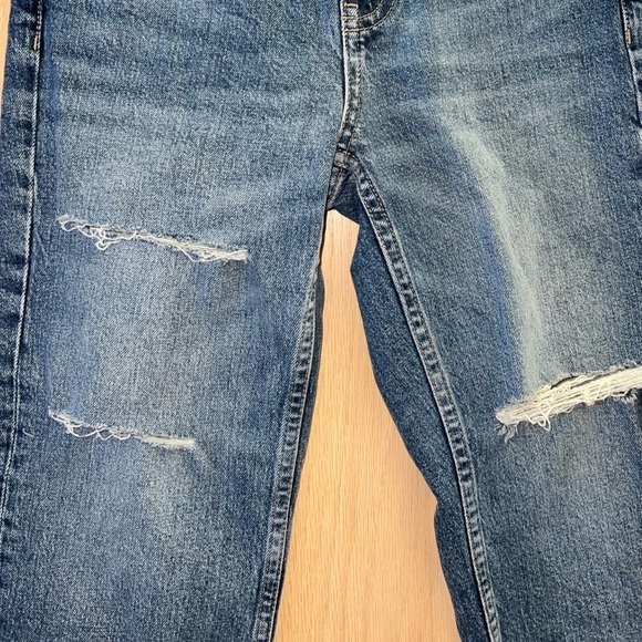 Topshop Straight Distressed Medium Wash Jeans Size 26 - Picture 2 of 5